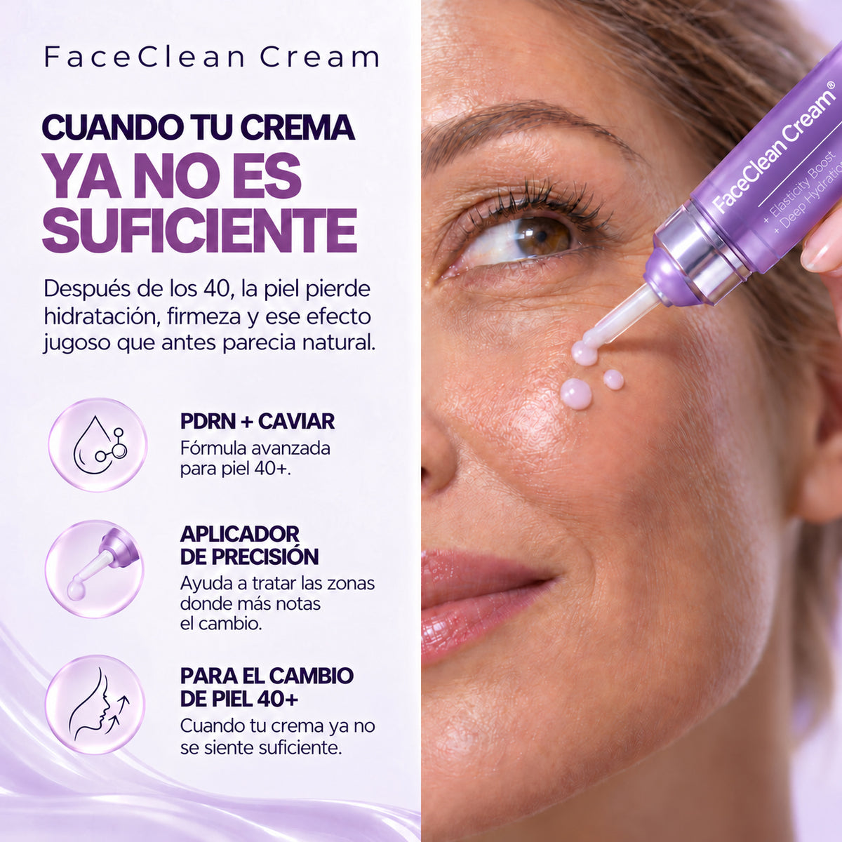 FaceClean Cream® Serum Antiarrugas - PDRN y Caviar — imagen 2