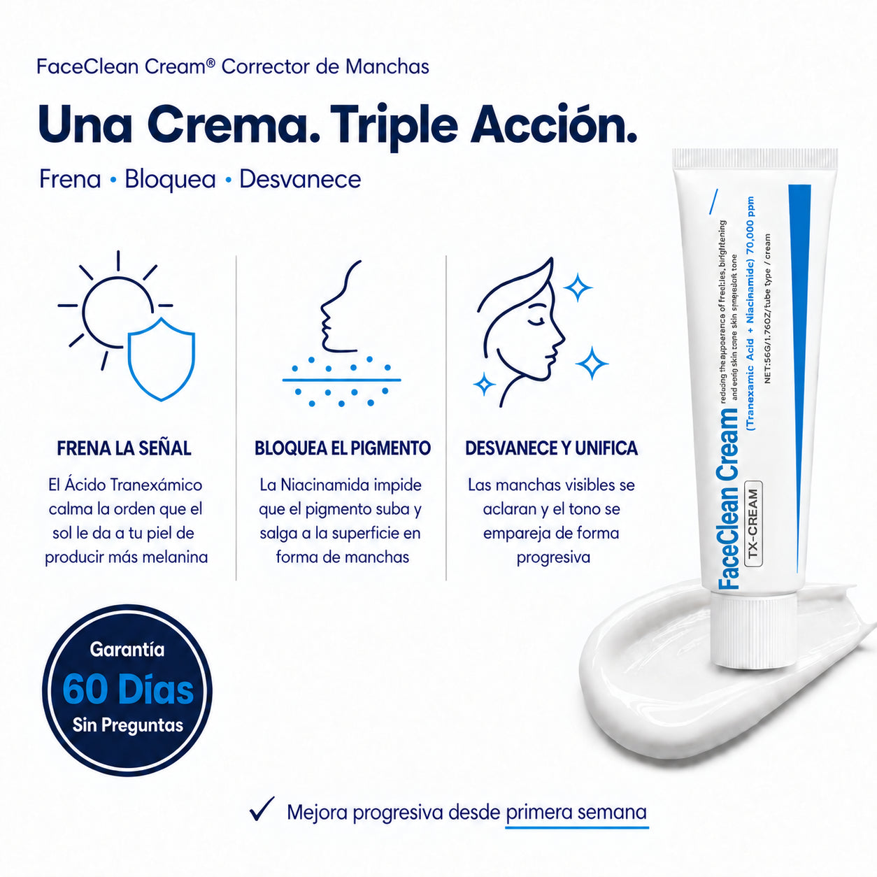 FaceClean Cream® Corrector de Manchas